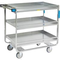 Guard Rail Carts, 3 Tiers, 23" W x 37-1/4" H x 38-5/8" D, 700 lbs. Capacity EastCoast Offshore Supplies
