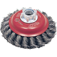BK420T Knot Twisted Conical Brush, 4" Dia., 0.02" Fill, 5/8"-11 Arbor, Steel EastCoast Offshore Supplies