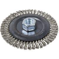 Stringer Bead Brush, 4" Dia., 0.022" Fill, 5/8"-11 Arbor, Stainless Steel EastCoast Offshore Supplies