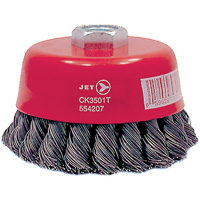 CK3501T High Performance Knot Twisted Cup Brush, 3-1/2" Dia., 0.02" Fill, 5/8"-11 Arbor, Steel EastCoast Offshore Supplies