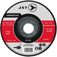 A46T PowerPlus Cut-Off Wheel, 5" x 1/16", 7/8" Arbor, Type 27, 12200 RPM EastCoast Offshore Supplies