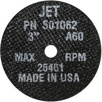 POWERPLUS Cut-Off Wheel, 3" x 1/16", 3/8" Arbor, Type 1, 25100 RPM EastCoast Offshore Supplies
