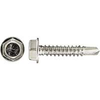 100-Piece Drill-X&reg; Hex HD Tapping Screws, #12 Dia., 1-1/4" L, Zinc Plated EastCoast Offshore Supplies