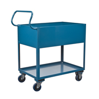 Deep Lipped Service Cart, 2 Tiers, 24" W x 47" H x 36" D, 1200 lbs. Capacity EastCoast Offshore Supplies