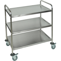Shelf Cart, 3 Tiers, 21" W x 37" H x 23-1/2" D, 200 lbs. Capacity EastCoast Offshore Supplies