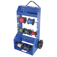 Portable Wire Reel Caddy, Steel, 4 Rod, 29" W x 47-5/16" H x 21-7/8" D, 300 lbs. Capacity EastCoast Offshore Supplies