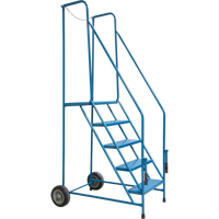 Trailer Access Rolling Ladder with Rails, 4 Steps, 22" Step Width, 37" Platform Height, Steel EastCoast Offshore Supplies