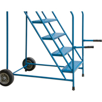 Trailer Access Rolling Ladder with Rails, 4 Steps, 22" Step Width, 37" Platform Height, Steel EastCoast Offshore Supplies