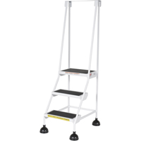 Stop-Step Ladders, 3 Steps, 16" Step Width, 28-11/16" Platform Height, Steel EastCoast Offshore Supplies