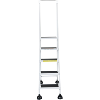 Light-Duty Stop-Step Ladders, 5 Steps, 16" Step Width, 47-11/16" Platform Height, Steel EastCoast Offshore Supplies