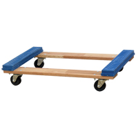 Open Deck Rubber Ends Dolly, Wood Frame, 18" W x 30" D x 6" H, 900 lbs. Capacity EastCoast Offshore Supplies