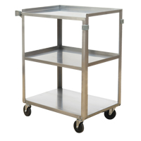 Chariots &agrave; tablette, 3 Tiers, 15-1/2" la x 32-1/8" h x 24" p, Capacit&eacute; 300 lb EastCoast Offshore Supplies