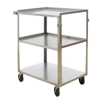 Chariots &agrave; tablette, 3 Tiers, 18" la x 32" h x 27-3/8" p, Capacit&eacute; 500 lb EastCoast Offshore Supplies