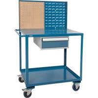 Mobile Service Cart, 2 Tiers, 24" W x 57" H x 40" D, 1200 lbs. Capacity EastCoast Offshore Supplies