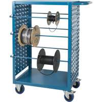 Mobile Wire Spool Cart, Steel, 6 Rod, 21" W x 48" H x 38" D, 1200 lbs. Capacity EastCoast Offshore Supplies