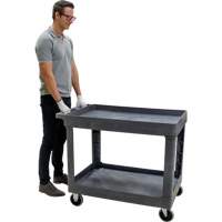 Chariot utilitaire pour l'entretien, 2 tiers, 24-5/8" x 32-1/2" x 40", Capacit&eacute; 550 lb EastCoast Offshore Supplies