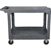 Flat-Shelf Utility Service Cart, 2 Tiers, 25-1/4" x 32-1/4" x 44", 550 lbs. Capacity EastCoast Offshore Supplies