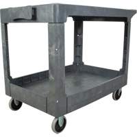 Flat-Shelf Utility Service Cart, 2 Tiers, 25-1/4" x 32-1/4" x 44", 550 lbs. Capacity EastCoast Offshore Supplies