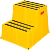 Escabeau industriel, 2 marches, 26" x 22-7/16" x Hauteur 19-11/16" EastCoast Offshore Supplies
