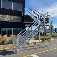 3-5 Step Telescopic Aluminum Smart Stairs EastCoast Offshore Supplies