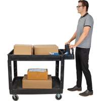 Utility Cart, 2 Tiers, 25-5/8" x 33-1/2" x 43-3/4", 550 lbs. Capacity EastCoast Offshore Supplies