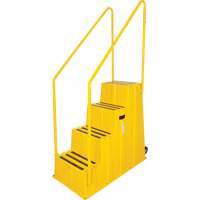 Industrial Step Stool, 4 Steps, 44" x 22-1/4" x 65-1/8" High EastCoast Offshore Supplies