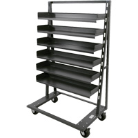 Single-Sided Heavy Duty A-Frame Cart with 6 Trays, 38" x 25" x 63", 2500 lbs. Capacity EastCoast Offshore Supplies