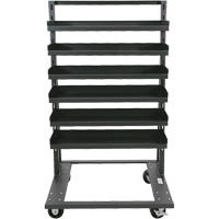 Single-Sided Heavy Duty A-Frame Cart with 6 Lipped Trays, 38" x 25" x 63", 2500 lbs. Capacity EastCoast Offshore Supplies