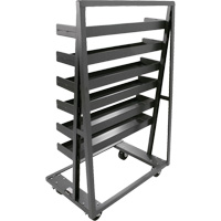 Single-Sided Heavy Duty A-Frame Cart with 6 Lipped Trays, 38" x 25" x 63", 2500 lbs. Capacity EastCoast Offshore Supplies