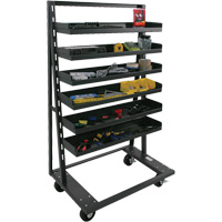 Single-Sided Heavy Duty A-Frame Cart with 6 Lipped Trays, 38" x 25" x 63", 2500 lbs. Capacity EastCoast Offshore Supplies