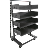 Single-Sided Heavy Duty A-Frame Cart with 4 Large Trays, 38" x 25" x 63", 2500 lbs. Capacity EastCoast Offshore Supplies