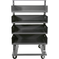 Single-Sided Heavy Duty A-Frame Cart with 4 Large Trays, 38" x 25" x 63", 2500 lbs. Capacity EastCoast Offshore Supplies