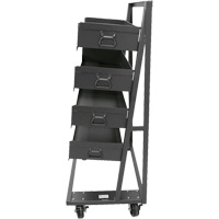 Single-Sided Heavy Duty A-Frame Cart with 4 Large Trays, 38" x 25" x 63", 2500 lbs. Capacity EastCoast Offshore Supplies