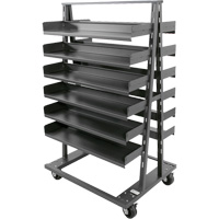 Double-Sided Heavy Duty A-Frame Cart with 12 Trays, 38" x 30" x 63", 2500 lbs. Capacity EastCoast Offshore Supplies