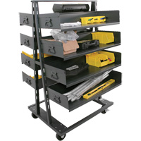 Double-Sided Heavy Duty A-Frame Cart with 8 Large Trays, 38" x 30" x 63", 2500 lbs. Capacity EastCoast Offshore Supplies