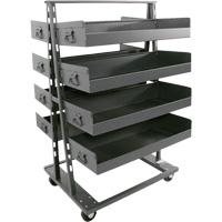 Double-Sided Heavy Duty A-Frame Cart with 8 Large Lipped Trays, 38" x 30" x 63", 2500 lbs. Capacity EastCoast Offshore Supplies