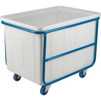 Straight Wall Box Truck, White Polyethylene, 46" L x 28" W x 31" H, 14 cu. ft. Volume, 1000 lbs. Capacity EastCoast Offshore Supplies