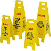 Panneaux d'avertissement de plancher mouill&eacute;, Quadrilingue avec pictogramme EastCoast Offshore Supplies