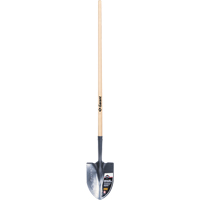 Pro Round Point Shovel, Tempered Steel Blade, Wood, Straight Handle EastCoast Offshore Supplies