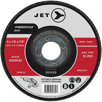 A30DUO POWERPLUS DUO Cutting/Grinding Wheel, 6" x 1/8", 7/8" Arbor, Type 27 EastCoast Offshore Supplies