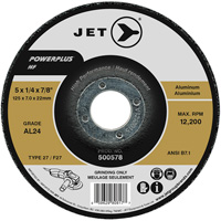 Powerplus NF Grinding Wheel, 5" x 0.25", 1/4" Arbor, Type T27 EastCoast Offshore Supplies