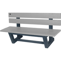 Outdoor Park Benches, Recycled Plastic, 60" L x 17" W x 17" H, Grey EastCoast Offshore Supplies