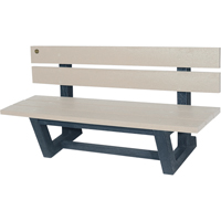 Outdoor Park Benches, Recycled Plastic, 60" L x 22-13/16" W x 29-13/16" H, Sand EastCoast Offshore Supplies