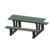 Recycled Plastic Outdoor Picnic Tables, 72" L x 60-5/16" W, Grey EastCoast Offshore Supplies
