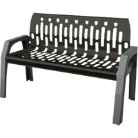 Stream Benches, Steel, 48" L x 25" W x 34" H, Black EastCoast Offshore Supplies