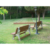Basics&reg; Flip Top Park Bench / Table, Plastic, 96" L x 26" W x 34" H, Sand EastCoast Offshore Supplies
