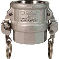 Coupleur &agrave; came et cannelure EZ Boss-Lock, Acier inoxydable, Type D, 1", NPT femelle, 250 PSI EastCoast Offshore Supplies