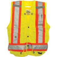 Veste de s&eacute;curit&eacute; pour arpenteur, Jaune lime haute visibilit&eacute;, Grand, Polyester EastCoast Offshore Supplies