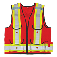 Veste de s&eacute;curit&eacute; pour apenteur All-Trades 1000D, Rouge, Grand, Polyester EastCoast Offshore Supplies