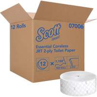 Papier hygi&eacute;nique Scott Essential, Rouleau G&eacute;ant/Sans rouleau central, 2 Pli, Longueur 1150', Blanc EastCoast Offshore Supplies